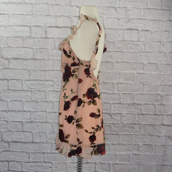 Revolve Superdown Adonia Rose Velvet Floral Mini Dress - Picture 4 of 12